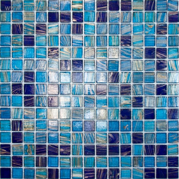 Mозаика стеклянная Elada Mosaic HK-21, синяя, 327х327х4 мм