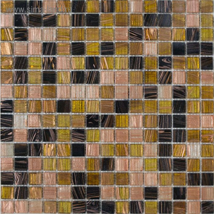 Mозаика стеклянная Elada Mosaic HK-48, шоколадно-карамельная, 327х327х4 мм