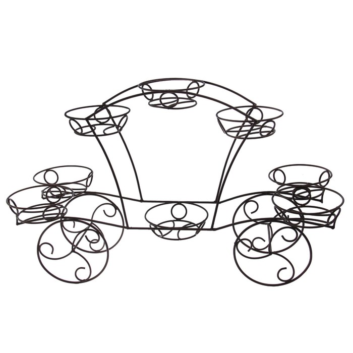 Подставка для цветов напольная "Карета", на 8 цветков