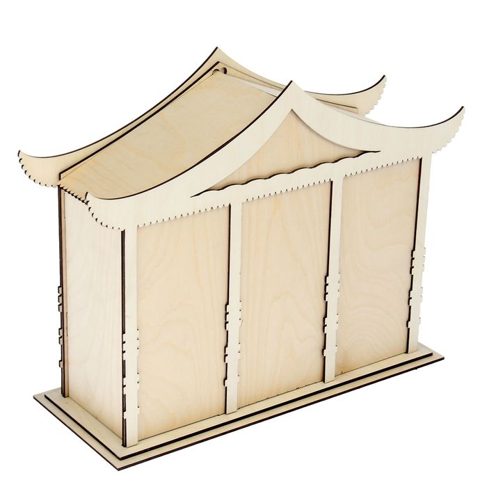 Основа для творчества чайный домик "Летний чудо", 15 деталей, толщина 3 мм