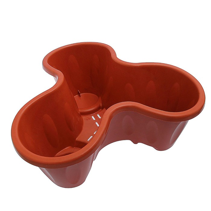 Кашпо многоярусное, цвет красно-коричневый