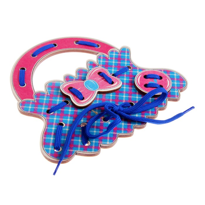 Шнуровка "Сумочка шотландка"