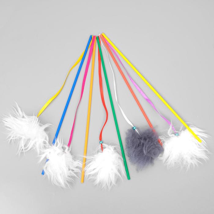 Дразнилка "Шарик", натуральный мех, микс цветов