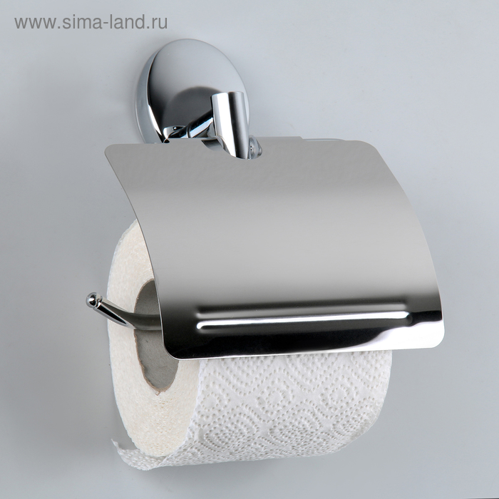 Держатель для туалетной бумаги с крышкой Accoona А11005, цвет хром держатель для туалетной бумаги с крышкой accoona a11205 цвет хром