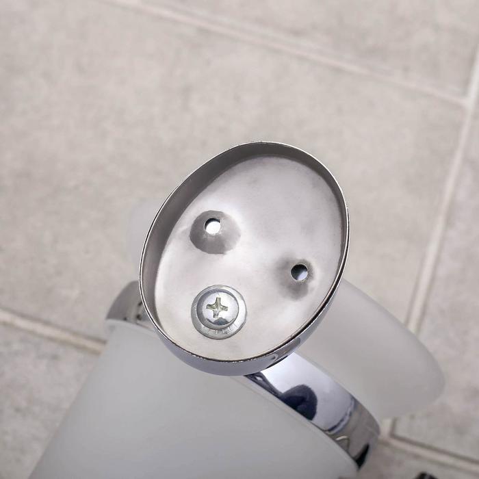 Ерш для унитаза Accoona A11011, настенный, с крышкой, стекло, хром