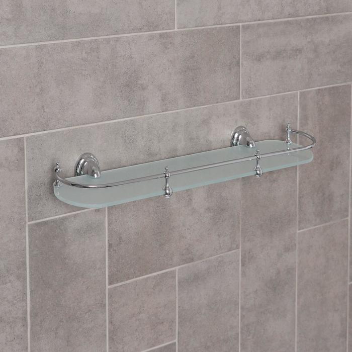 Полка Accoona А11110, одинарная, с ограничетелем, стекло