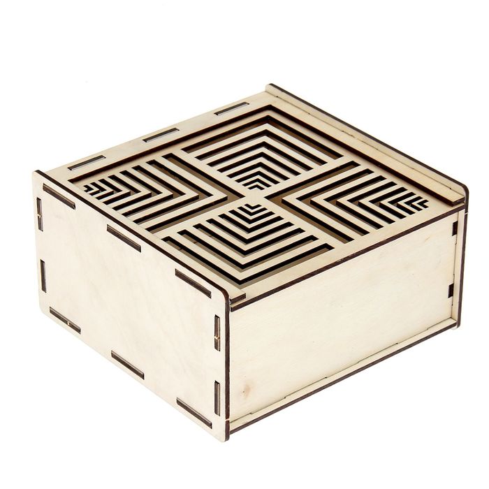 Шкатулка из фанеры для декупажа "Ромбы"