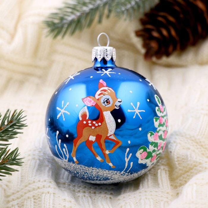 Новогодний шар ручной работы "Олешка" микс