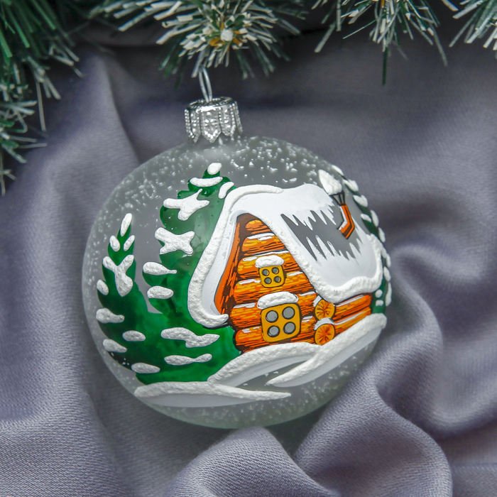 Новогодний шар ручной работы "Опушка"