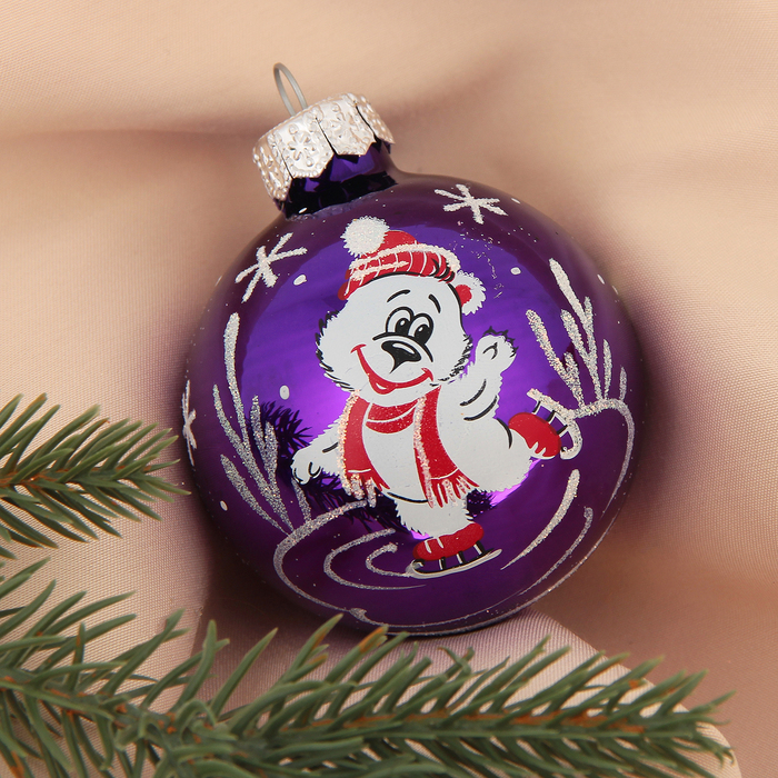 Новогодний шар ручной работы "Коллаж " микс