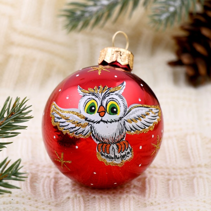 Новогодний шар ручной работы "Лесной " микс