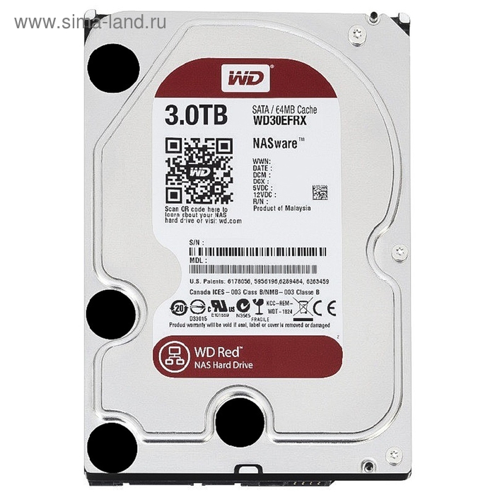 фото Жесткий диск wd original sata-iii 3tb wd30efrx red