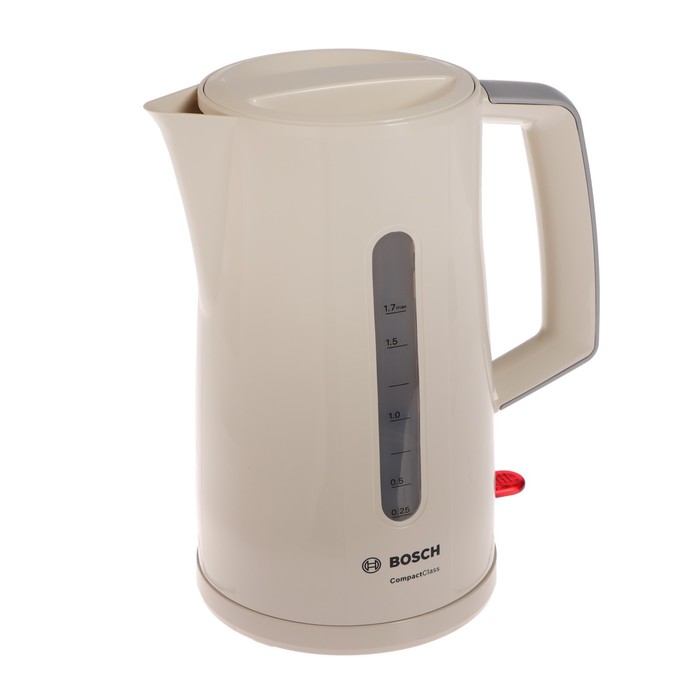 Чайник электрический Bosch TWK3A017, 2400 Вт, 1.7 л, бежевый