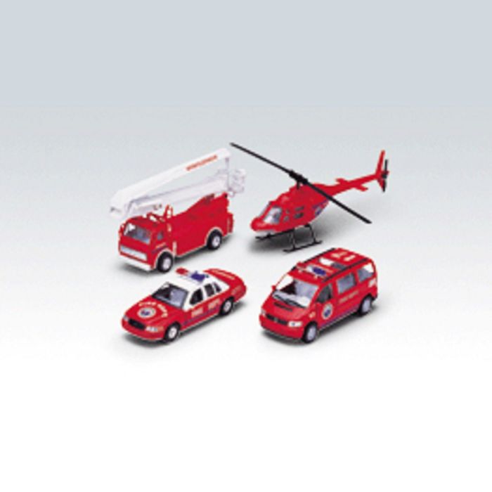 Коллекционные модели машин "Пожарная служба", набор 4 шт.