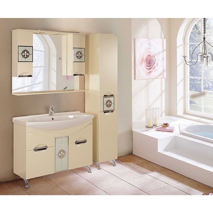 Зеркало-шкаф Onika Флорена 78.01, Кремовый