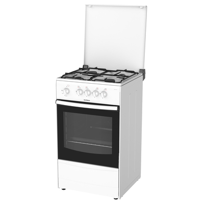 Плита Darina 1A GM 441 002 W, газовая, 4 конфорки, 50 л, газовая духовка, белая - Фото 1