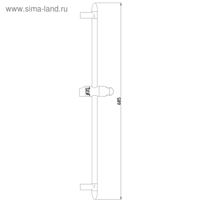 фото Стойка душевая lm8063c 685 мм, хром lemark