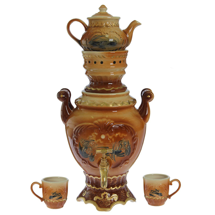 Самовар "Степь" 4 предмета, 4 л, провод не прилагается, микс