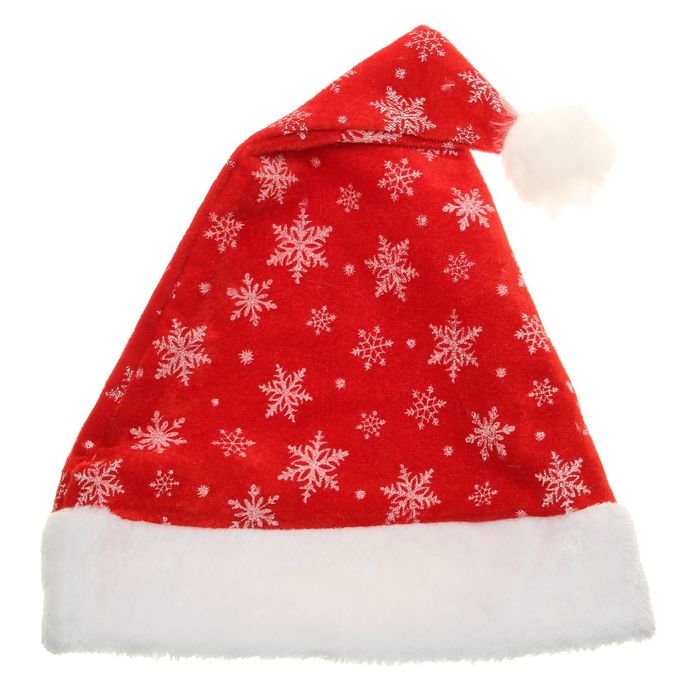 Колпак новогодний "Белые снежинки" 30*42 см