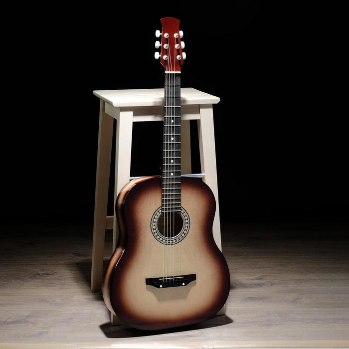 акустическая гитара 6 ти струнная менз 650мм струны металл головка с пазами Акустическая гитара 6-ти струнная, менз. 650мм., струны металл, головка с пазами