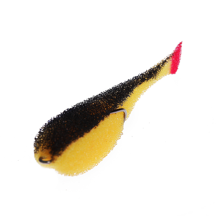 Рыбка поролоновая Helios, 6,5 см, цвет желто-черный, крючок № 4