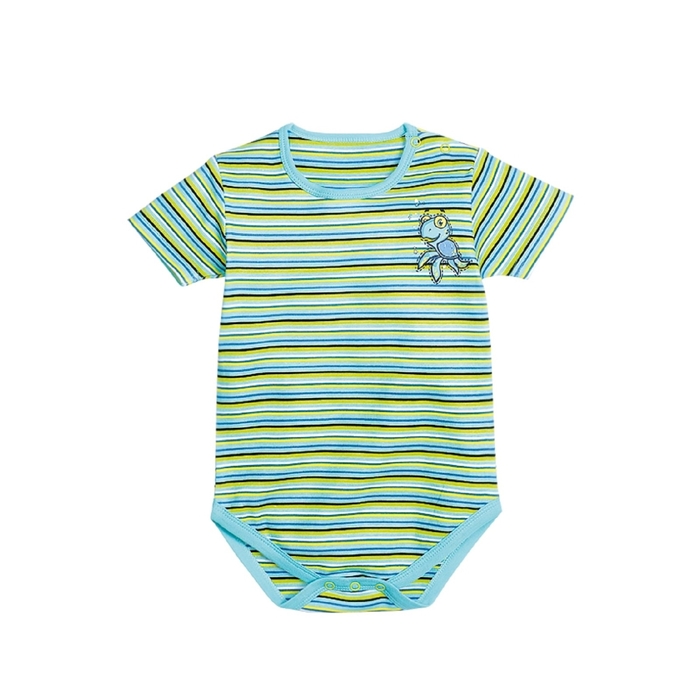 Полукомбинезон детский, возраст 1-3 месяца, 3 шт, цвет бирюза/бирюза/яблочный