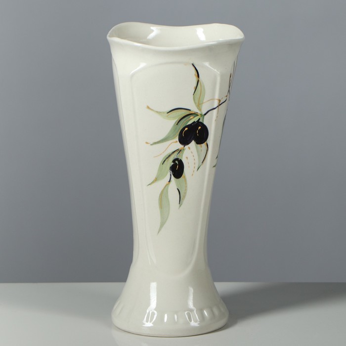 Ваза "Модерн" олива, художественная роспись микс