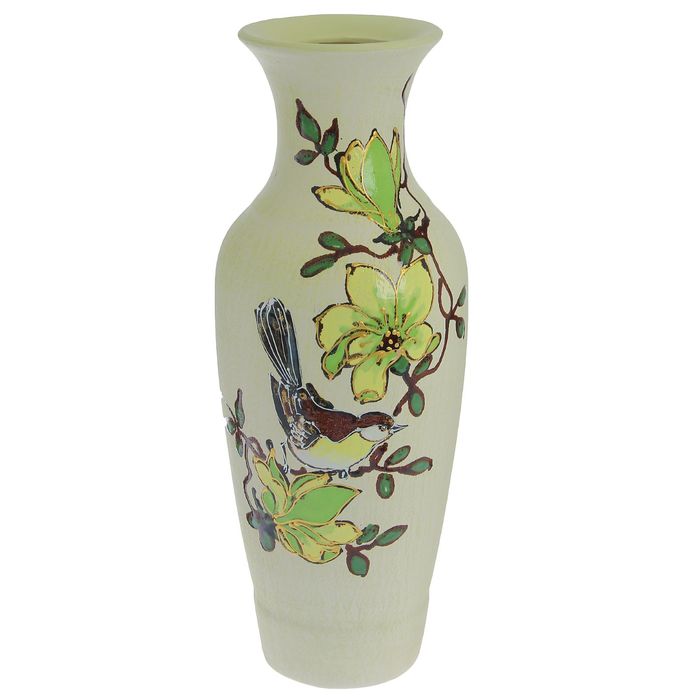 Ваза "Роксана" магнолия с птицей, микс