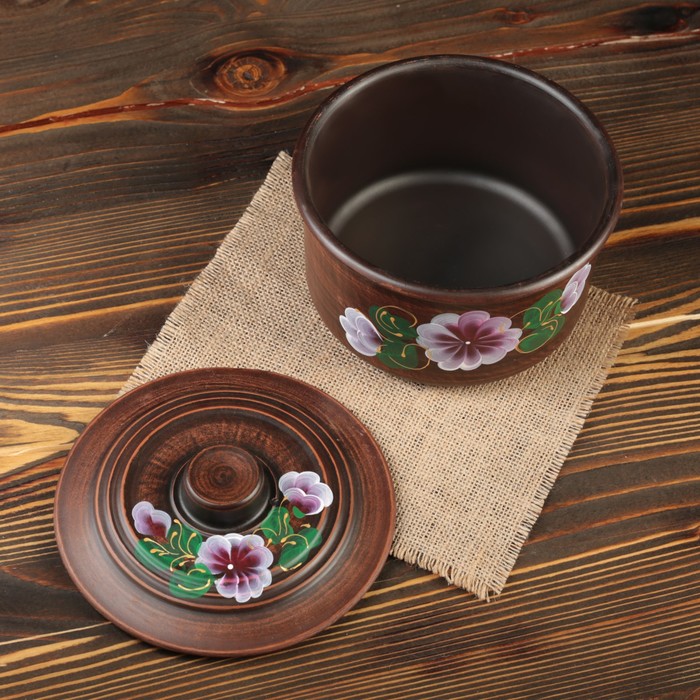 Набор кастрюля и миски, с рисунком, 5 предметов, 1,7 л/ 0,5 л