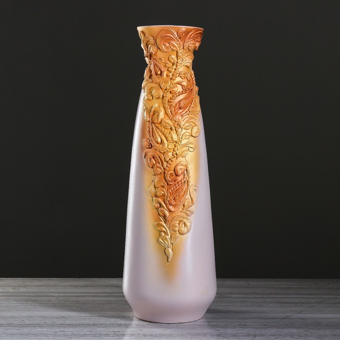 Ваза напольная "Аида" жемчуг, золото