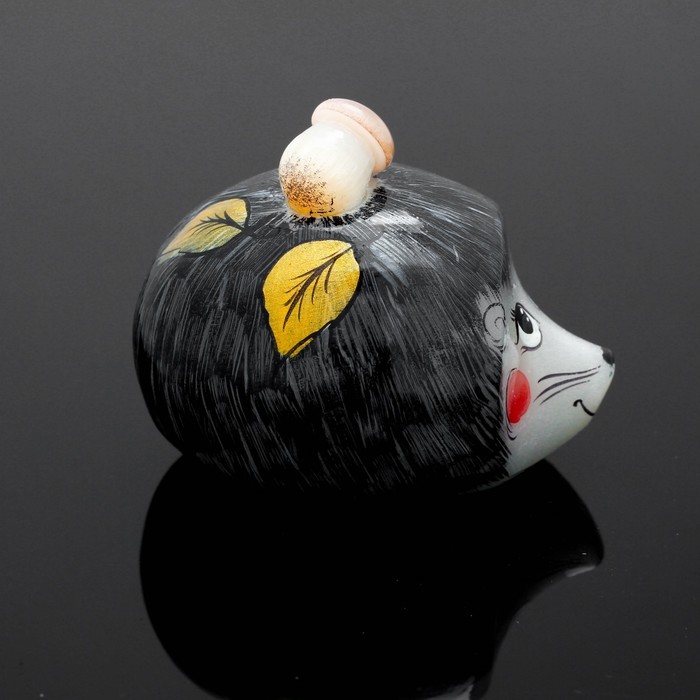 Сувенир «Ёжик с грибом», 6,5×5 см, селенит