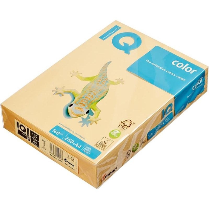 Бумага цветная IQ COLOR (А4,160г,GO22-золотистый) пачка 250л.