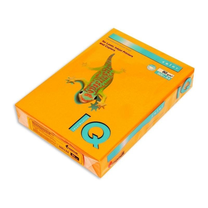 Бумага цветная IQ COLOR (А4,80г,AG10-старое золото) пачка 500л.