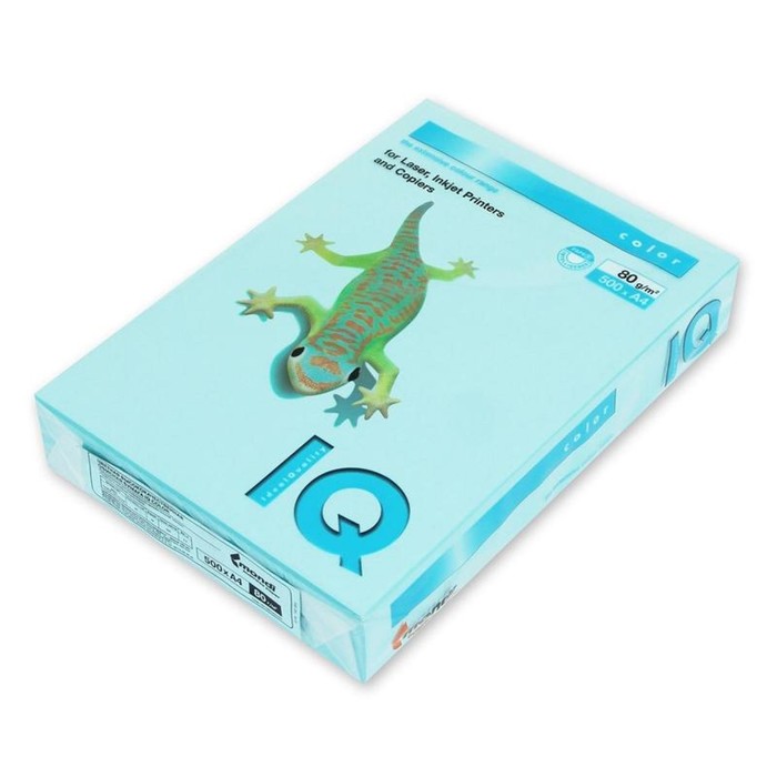 Бумага цветная IQ COLOR (А4,80г,MB30-голубой) пачка 500л.