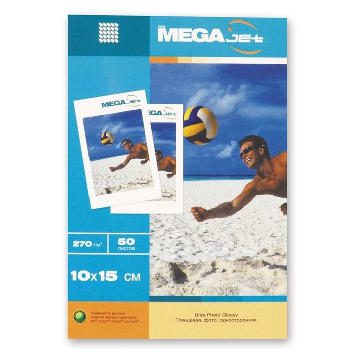 Фотобумага Mega Jet Ultra Photo 10х15,270г/м2,50л,глянцевая