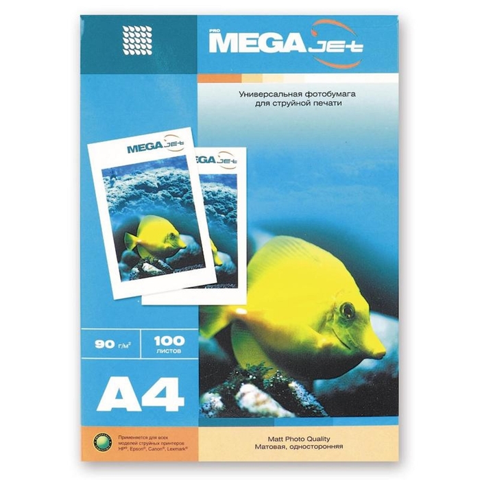 Фотобумага Mega Jet А4,90г/м2,100л,матовая