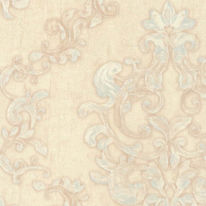 Обои виниловые ART 46-108-01 PLATINUM, дамаск светло-бежевые, 1,06х10 м