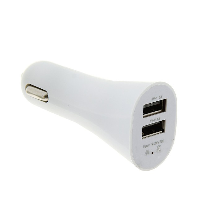 Зарядное устройство USB-720, 1 А, 2 гнезда, МИКС