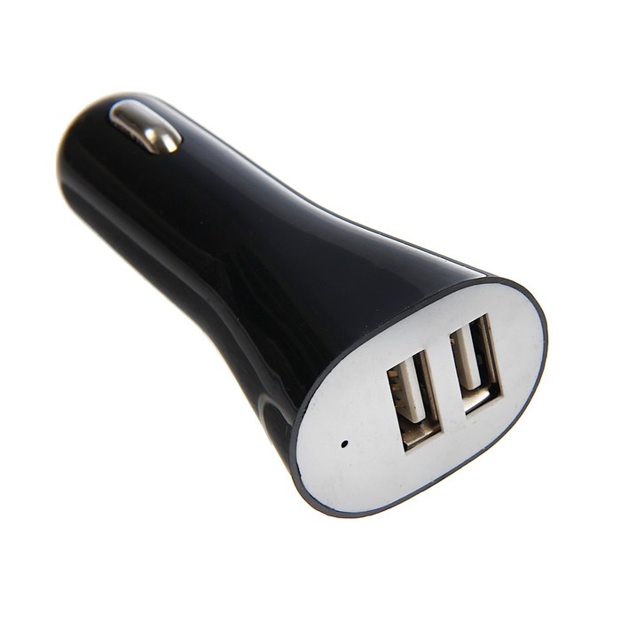 Зарядное устройство USB-720, 1 А, 2 гнезда, МИКС