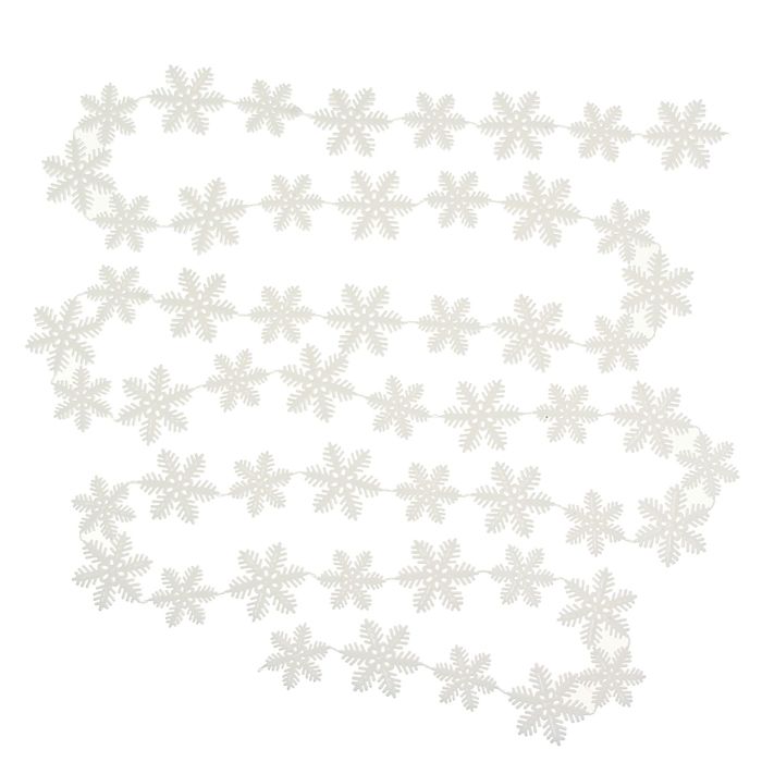 Бусы на ёлку "Белые снежинки"