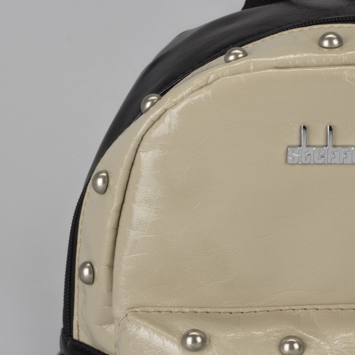 Рюкзак молодёжный на молнии, 1 отдел, 3 наружных кармана, бежевый