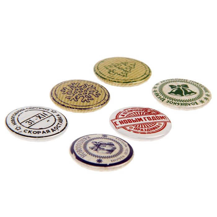 Топсы для скрапбукинга в наборе «Новогодняя почта», 9 × 9,5 см