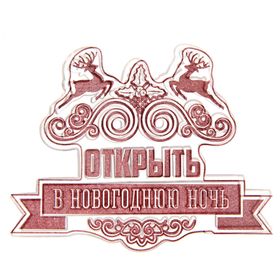 Штамп для творчества «Открыть в Новогоднюю ночь», 7 × 6 см Ош