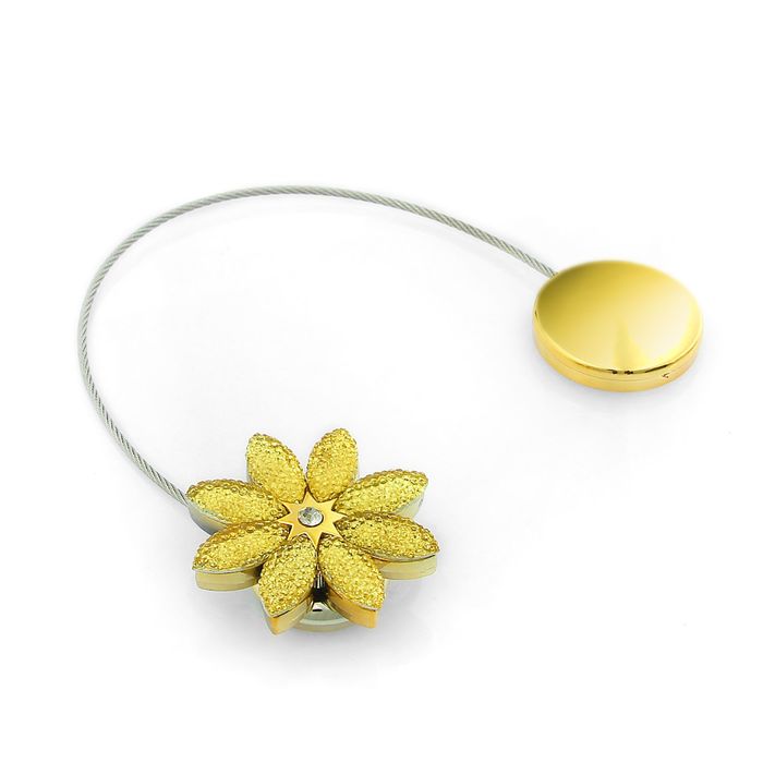 Подхват для штор тросик "Цветок", цвет жёлтый