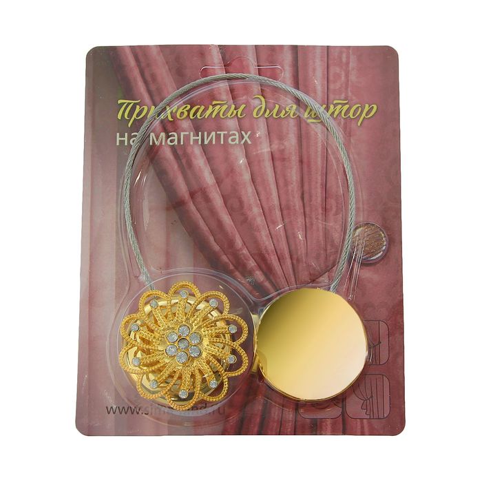 Подхват для штор тросик "Ветерок", цвет золотой