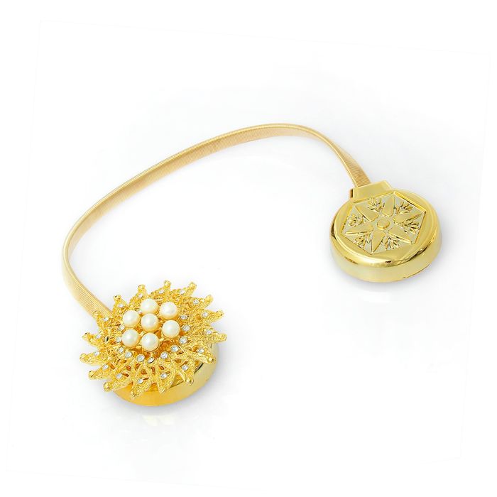 Подхват для штор, пружинная петля "Антуанетта", цвет золотой