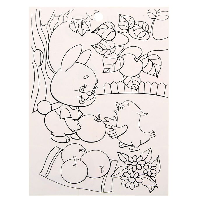 Наклейки с раскраской на обороте «Забавные животные», 11 х 15 см