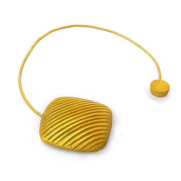 Подхват для штор на шнуре "Квадрат скруглённый", цвет золотистый