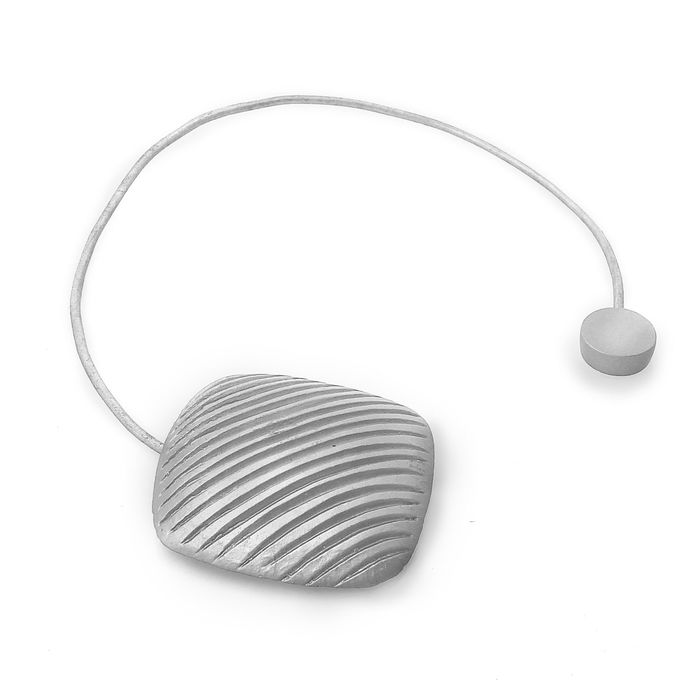 Подхват для штор на шнуре "Квадрат скруглённый", цвет серебристый