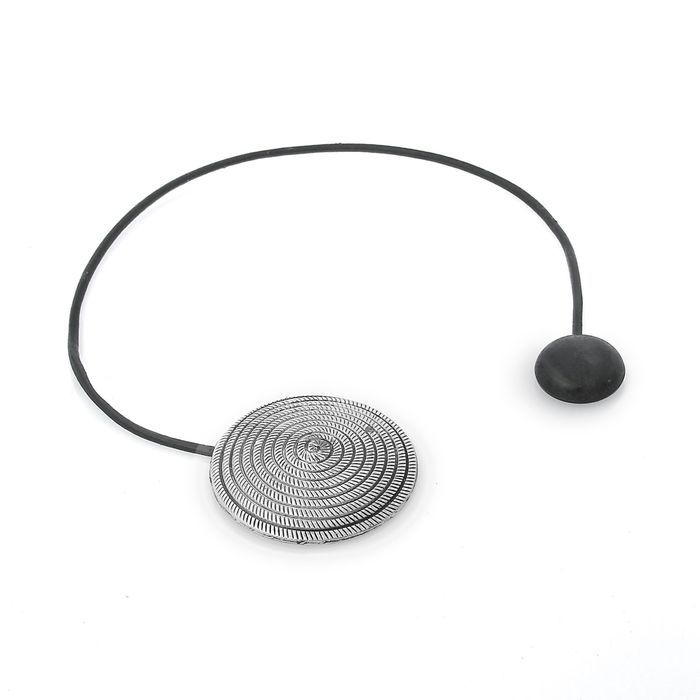 Подхват для штор на шнуре "Улитка", цвет серебряный